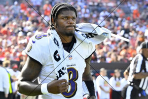 Lamar Jackson – Game Ready with Gatorade Towel – NFL Photo Print 6" x 4"