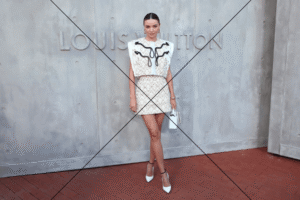 Miranda Kerr at Louis Vuitton Event in Cream Embellished Dress Photo Print 6" x 4"