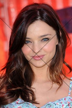 Miranda Kerr Soft Curls in Light Blue Floral Dress Photo Print 6"x4"