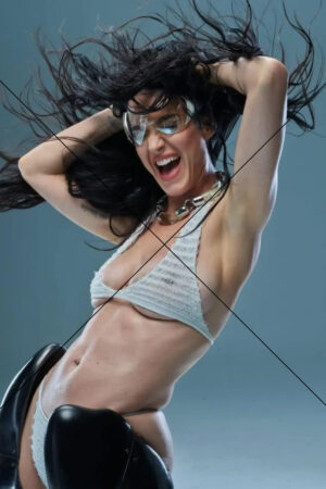 Katy Perry Close-Up in Bikini & Futuristic Visor – Edgy Editorial Print 6"x4"