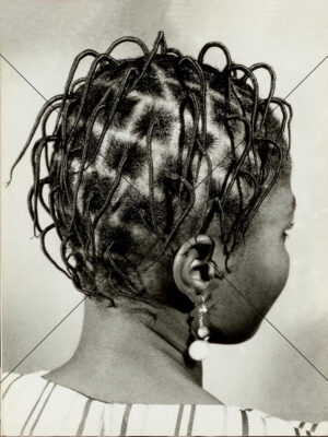 Nigerian Woman – Traditional Braided Hair Style Vintage Portrait Print 6"x4"