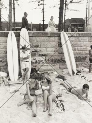 Manly Beach Scene – May 1967 (Surf Wall View) Photo Print - 6" x 8"