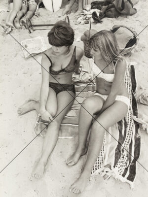 Manly Beach Scene – May 1967 (Close-Up Bikini Girls) Photo Print - 6" x 8"