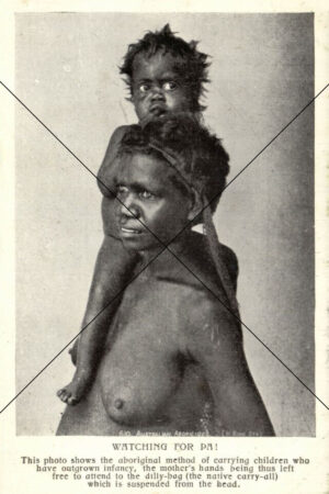 Australian Aboriginal Mother & Child – Traditional Carrying Method Print 6"x4"