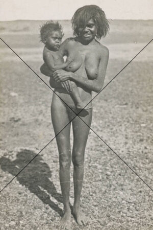 Outback Aboriginal Mother Holding Child – Early 1900's Photo Print 6"x4"