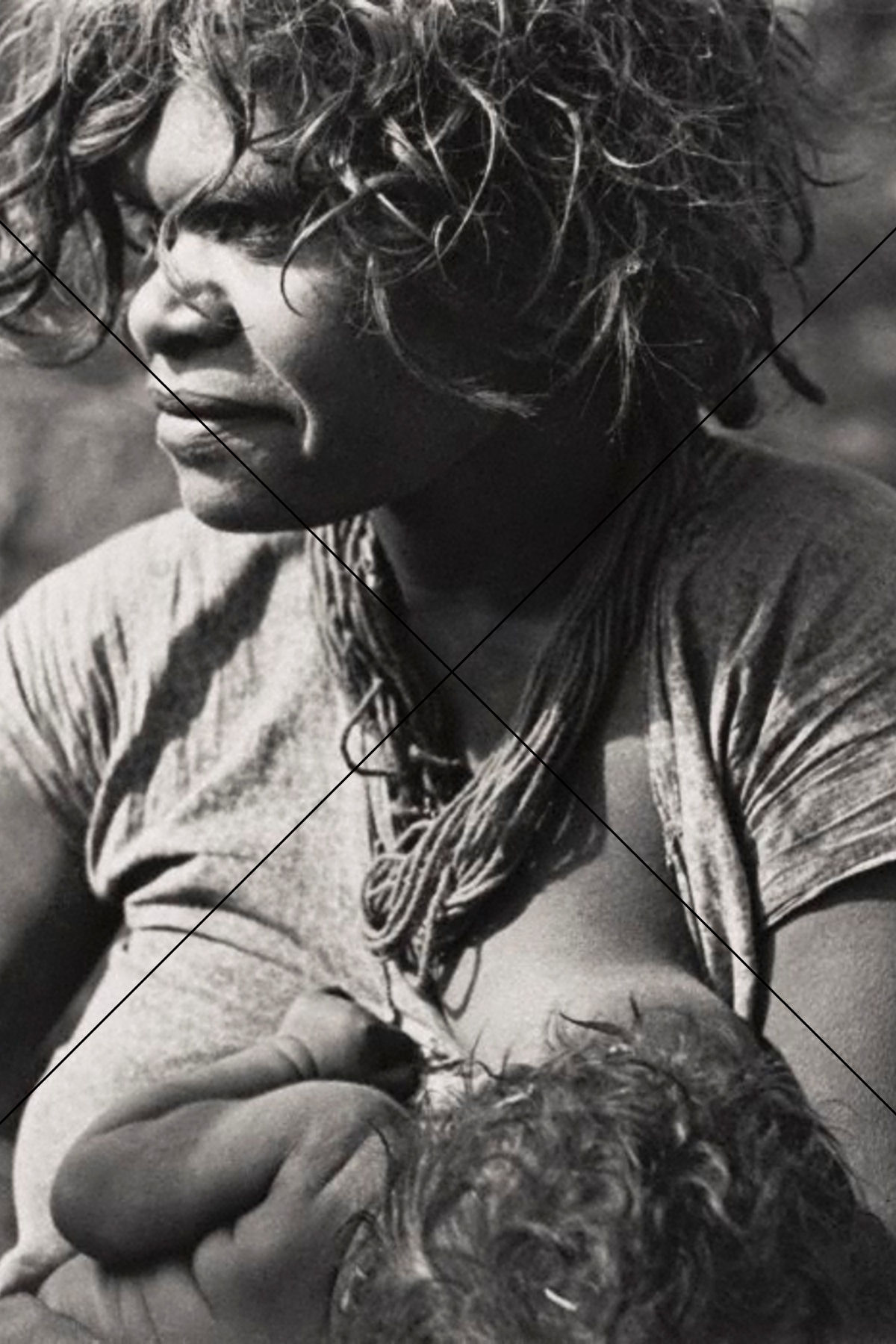 Mother Breastfeeding Child – Indigenous Life Moment Photo Print 6"x4"