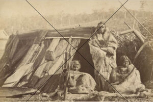 Wrapped in History: Aboriginal Family Outside Mia Mia Photo Print 6"x4"