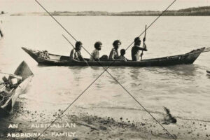 Aboriginal Family in Canoe, 1920 Photo Print 6"x4"