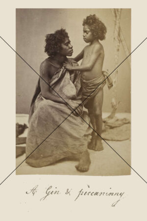 Aboriginal Woman and Child Portrait, 1870's Photo Print 6"x4"