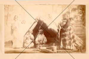 Aboriginal Mothers and Children Outside Mia Mia Photo Print 6"x4"