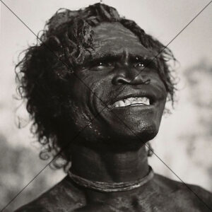 Narrana Daubed in Clay at Sunrise – Arnhem Land, 1952 Photo Print - 8" x 8"