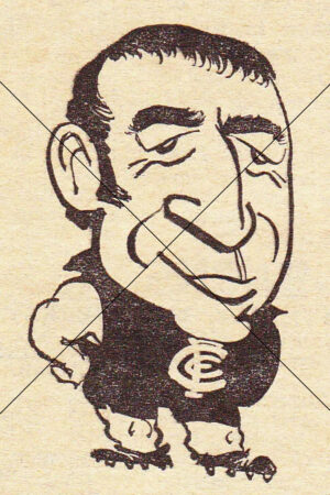 Sergio Silvagni Caricature – 1970's Footy Caricature Fun Photo Print 6"x4"