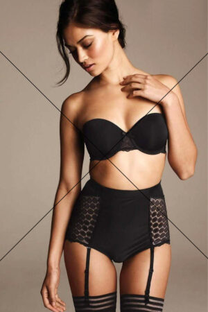 Shanina Shaik in Black Lingerie – 6"x4" Photo Print