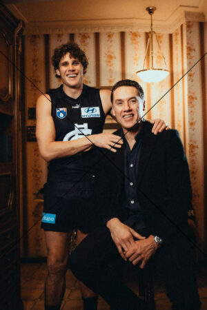 Carlton Star Charlie Curnow Chats to Anthony Koutoufides Photo Print 6" x 4"