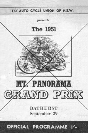 1951 Mt. Panorama Grand Prix Program Cover Photo Print 6" x 4"