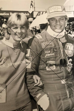 Dick Johnson With Wife Trackside 1980s Photo Print 6" x 4"