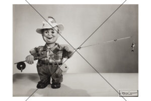 Gerry Gee Figurine Holding Fishing Rod 1959 Photo Print 6" x 4"