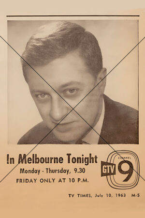 GTV9 In Melbourne Tonight Promo Card 1963 Photo Print 6" x 4"