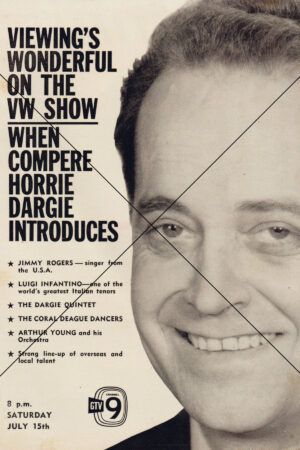 Horrie Dargie VW Show GTV9 Promo 1960s Photo Print 6" x 4"