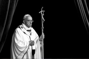 Pope Francis Holding Staff In Deep Reflection Photo Print 6" x 4"