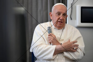 Pope Francis Speaking During Flight Photo Print 6" x 4"