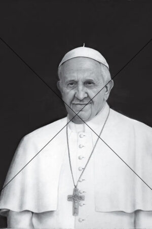 Pope Francis Smiling Against Dark Background Photo Print 6" x 4"