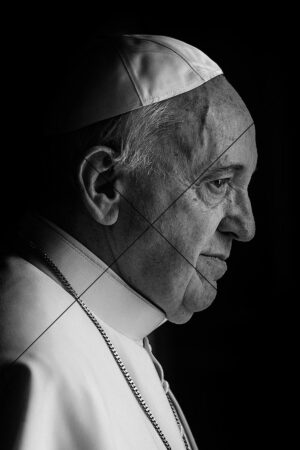 Pope Francis In Reflective Side Portrait Photo Print 6" x 4"