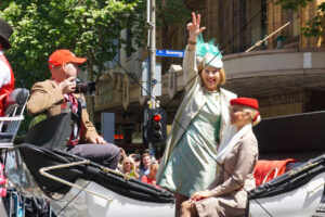 Gai Waterhouse On Carriage At Melbourne Cup Parade Photo Print 6" x 4"