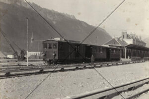 Historic Train at Mountain Station Photo Print 6" x 4"