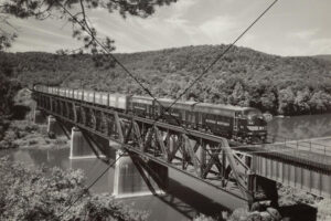 Western Maryland Freight Train on Bridge Photo Print 6" x 4"