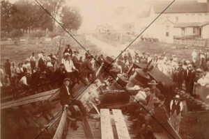 Historic Train Wreck Scene Photo Print 6" x 4"