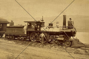 Early Steam Locomotive C.L.&W. No.10 Photo Print 6" x 4"