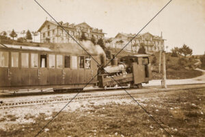 Vintage Steam Train Near Mountain Resort Photo Print 6" x 4"