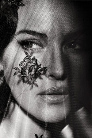 Monica Bellucci Lace Veil Artistic Portrait Photo Print 6" x 4"