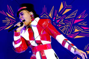 Janelle Monae In Red And White Stage Outfit Photo Print 6" x 4"