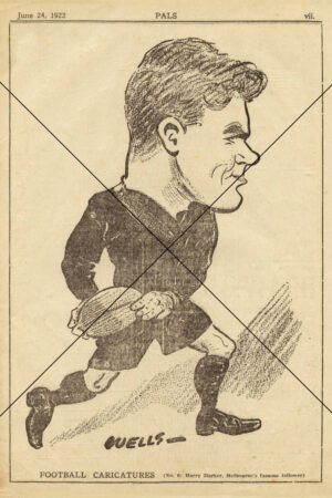 Harry Harker Football Caricature 1922 Pals Photo Print 6" x 4"