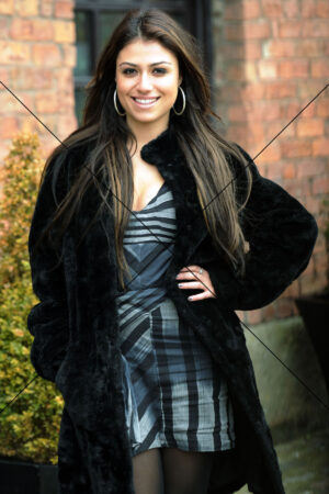 Gabriella Cilmi In Black Coat Smiling Outdoors Photo Print 6" x 4"