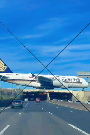 Only in Australia - Plane Above Tunnel Photo Print 6" x 4"