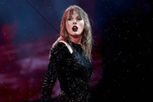 Taylor Swift in Black Sparkling Bodysuit on Stage Photo Print 6" x 4"