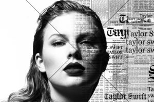 Half Newspaper Print Portrait of Taylor Swift Photo Print 6" x 4"