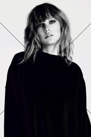 Taylor Swift in Black Sweater Looking Forward Photo Print 6" x 4"
