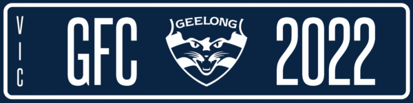 AFL Geelong FC (2022 Premiers) Metal Number Plate Man Cave Signs