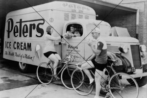 Peter's Ice Cream Truck with Cyclists - Photo Print 6" x 4"