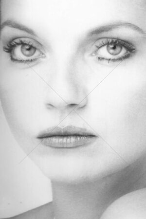 Abigail Face Closeup Artistic Black & White Photo Print 6" x 4"