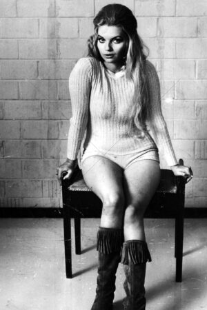 Abigail Sitting On Chair In Knitwear Outfit Photo Print 6" x 4"