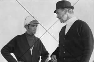 John Stocker and Colin Hayes Discuss Race Time 6" x 4" Photo Print