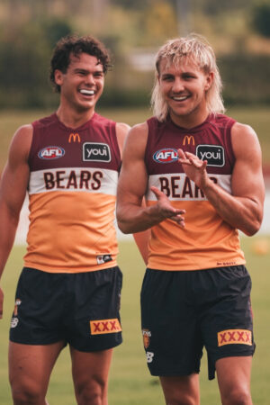 Cam Rayner and Kai Lohmann in Training 6" x 4" Photo Print