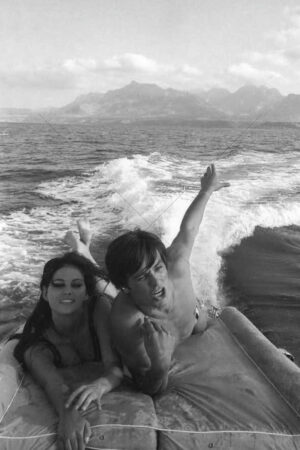 Claudia Cardinale & Delon Boat Scene Photo Print 6" x 4"