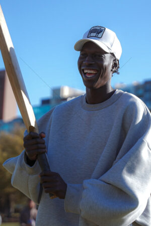 Mac Andrew Gold Coast Suns With Cricket Bat 6" x 4" Photo Print