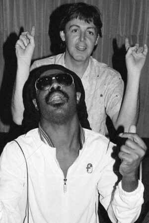 Stevie Wonder & Paul McCartney in Studio 6" x 4" Photo Print